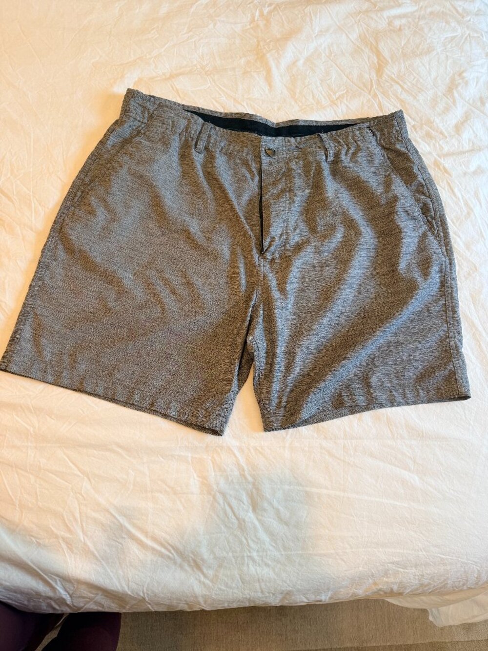 Hurley Men's Gray Hybrid Walk Shorts Size 36 Stretch Performance Golf